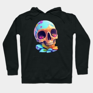 Colorful Flowers Skull with Love Hoodie